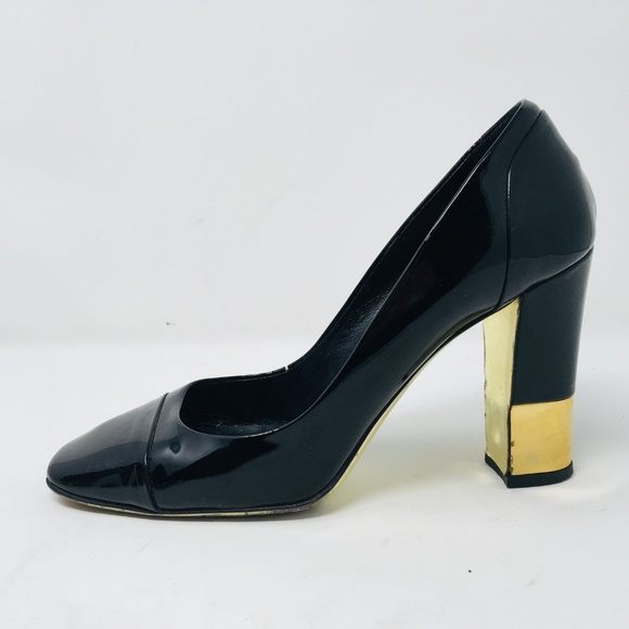 Valentino Garavani VTG leather Heel Gold 38.5 - Picture 3 of 8